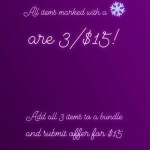 ❄️ 3/ $15 SALE ❄️